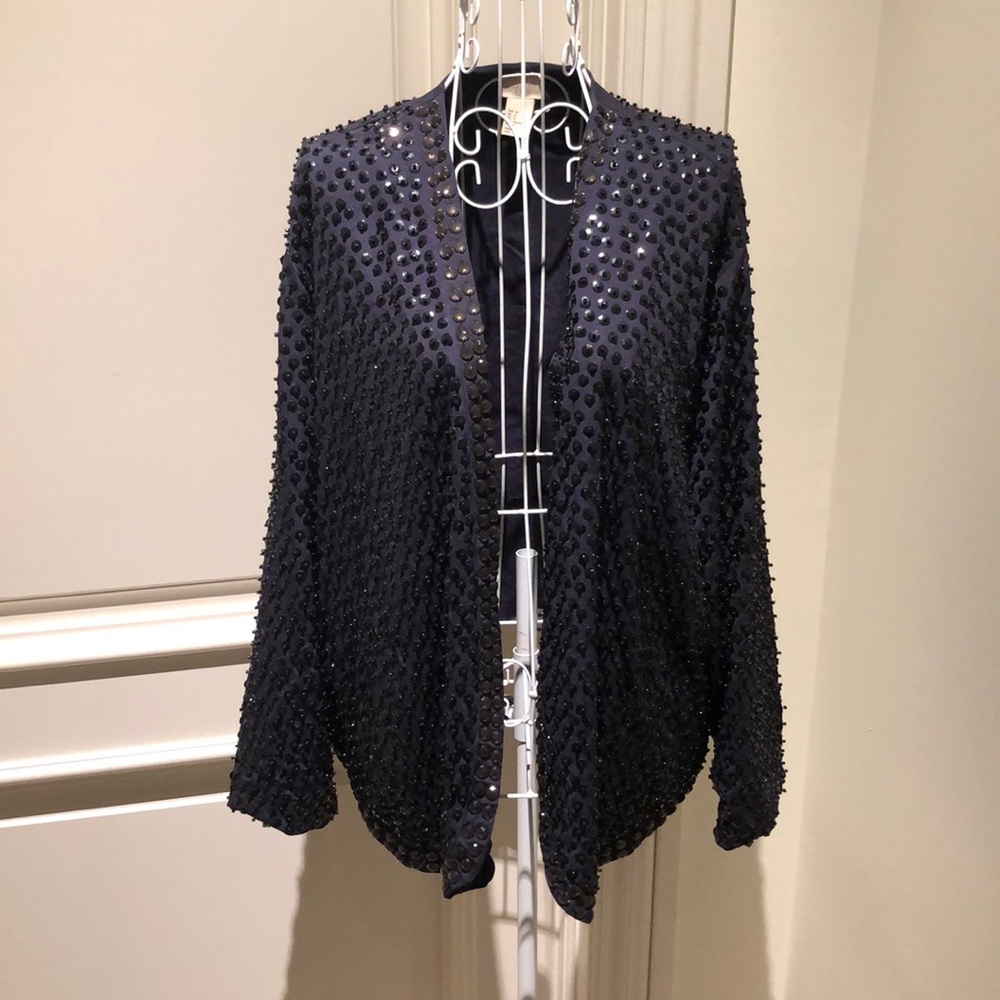 H&M black sequins and Purple Blazer